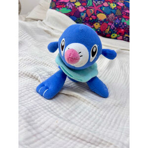 TOMY Pokemon Popplio Stuffed Animal One Size Blue Pink 8 inch